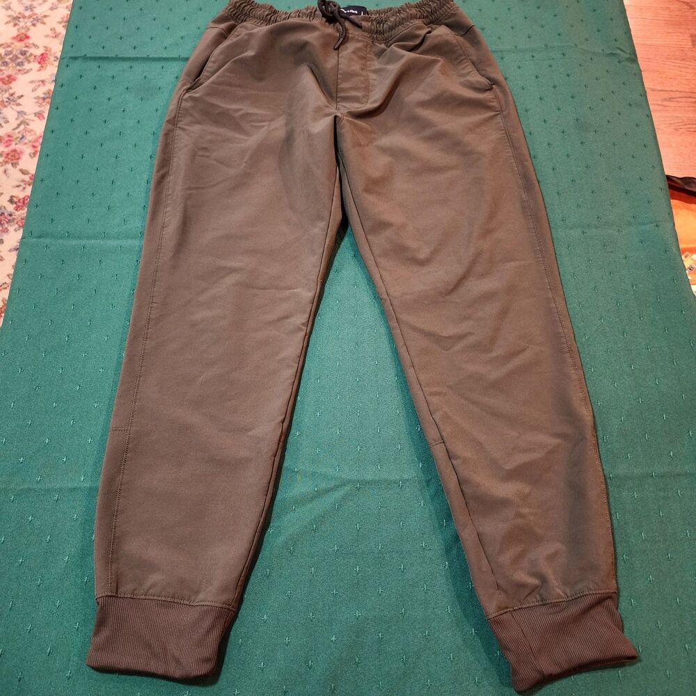 Abercrombie & Fitch Men's Olive Green Joggers Size S